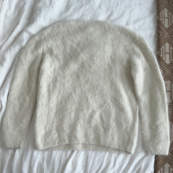 Alexa Chung Alexachung Ivory White Cream Hampton Brushed Alpaca Sweater Jumper - Picture 8 of 17